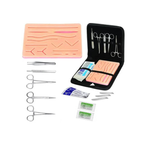 Kit de Práctica de Sutura Quirúrgica para Entrenamiento Manual, Incluye Almohadilla de Silicona Grande para Suturas y Componentes Metálicos Pre-cortados - Product Image 1