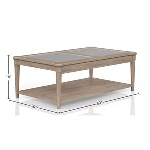 Tavolino da Cocktail con Piano in Vetro Satinato e Ruote, Eleganti Tavolini da Caffè per Uso Domestico - Product Image 2