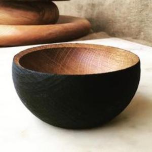 Tazón de madera grabado personalizado, tazón de madera maciza para regalo corporativo - Product Image 2