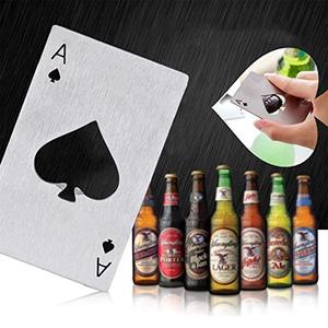 Stainless Steel Credit Card Bottle Opener Slim Poker Style Beer Soda <b>Bar</b> <b>Tool</b> for Wallet Pocket Carry - Product Image 5