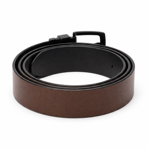 Ceinture en cuir réversible pour homme, noir et marron, double face, ceinture de costume, boucle à ardillon rotative, logo personnalisé, vente en gros pour hommes, OEM ODM - Product Image 3