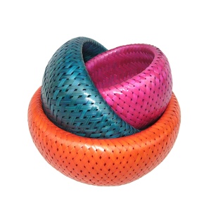 Cesta de Almacenamiento de Bambú Hecha a Mano, Forma Circular, Organizador para el Hogar y la Cocina, Ecológico, 100% Material Natural, Multifuncional, en Caja - Product Image 5