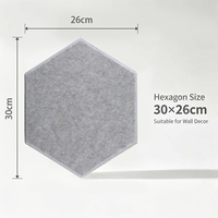 Panneaux acoustiques hexagonaux en fibre de polyester, absorption sonore hautement efficace, 9 mm d'épaisseur, écologiques, vente en gros, salle de conférence, villa