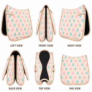 แผ่นอานม้าหลากสีสำหรับม้าม้าแผ่นรองอานม้าแบบอังกฤษออกแบบได้ตามต้องการ - Product Image 2