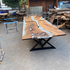 Handmade Live Edge Epoxy Resin <b>Dining</b> <b>Table</b> Custom Size Luxury Wooden <b>Dining</b> Furniture Wholesale - Product Image 4
