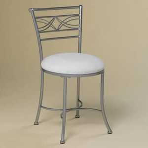 Classic Silver Cross Back Dining <b>Chair</b> Round <b>Padded</b> Seat Elegant Metal Frame Cafe Side <b>Chair</b> Professional Hotel Banquet Seating - Product Image 1