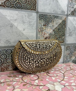 Handmade Mother Pearl Sea for Metal <b>Silver</b> Plated High Quality Fashion <b>Clutch</b> Bag Customizable Design for Ladies-ARTWORK - Product Image 5