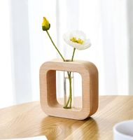 Vas Bunga Dinding Kayu & Bambu untuk Dekorasi Rumah Ruang Tamu & Kantor oleh Koleksi Handmade Desain Mewah Modern Dapat Disesuaikan
