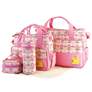 Set di 5 pz tasche isolate da viaggio borse a tracolla per pannolini per mamma e papà con fasciatoio per mamma e papà - Product Image 1