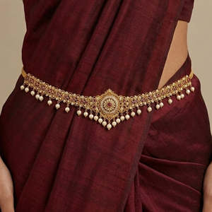 Jewelemarket Kamarband traditionnel en perles avec pierre Pota, bijoux de corps tendance pour mariages et occasions festives 10575563PK - Product Image 1