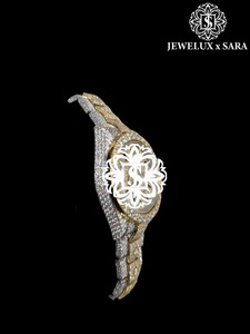 Indian Supplier Moissanite Diamond <b>Automatic</b> Watch Fully Studded Square Stainless Steel Case for Men Available at Export Price - Product Image 1