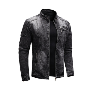 Chaqueta de Mezclilla Azul para Hombre, Mezclilla de Algodón Grueso, Logotipo Personalizado, Marca Privada para Tiendas de Ropa Casual - Product Image 3