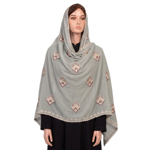 Wholesale Chiffon <b>Shawl</b> Rhinestone Embroidered Floral Border Lightweight Breathable Formal <b>Wedding</b> OEM ODM Custom 100% Polyester - Product Image 1