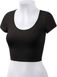 T-shirt d'été court pour femme en jersey 180 g/m² avec élasthanne, doux, respirant, col rond, uni, moderne et décontracté - Product Image 3