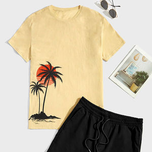 Ensemble d'été pour homme, best-seller, vêtements de mode pour extérieur, matière respirante, ensemble d'été pour homme adulte en coton respirant - Product Image 3