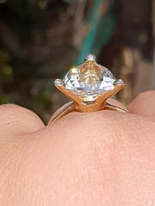Modern 2.01CT Trillion Cut Diamond Solitaire <b>Ring</b> For Women's Lab Grown 14K Solid Gold Fine Jewelry Wedding Proposal Gift Her - Product Image 2