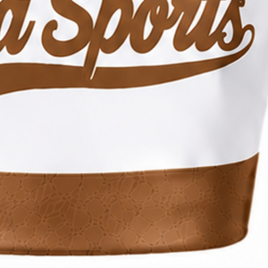 Maillot de cheerleading marron sublimé sans manches – Tenue de sport athlétique pour l'entraînement et la compétition - Product Image 6