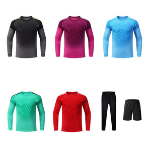 Conjunto de Uniforme de Portero de Fútbol Personalizable de Manga Larga para Adultos y Niños con Almohadillas de Esponja, Ropa de Fútbol - Product Image 1