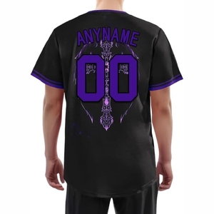 Maillot de baseball d'équipe personnalisé avec impression par sublimation, tissu respirant et look sportif professionnel - Product Image 3