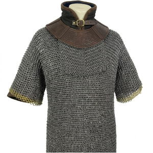 Camisa de Malla Medieval de Alta Calidad, Acero Suave, Anillas Remachadas, Borde de Latón, Larga, Hecha a Mano, Inspirada en TV/Cine - Product Image 2