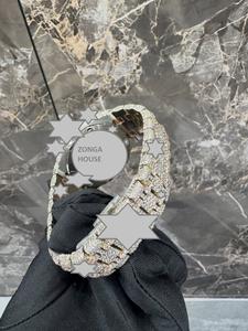 Montre à quartz mécanique avec bracelet en acier inoxydable et cadran en verre, best-seller, avec diamant Moissanite VVS1, pour homme et femme - Product Image 6