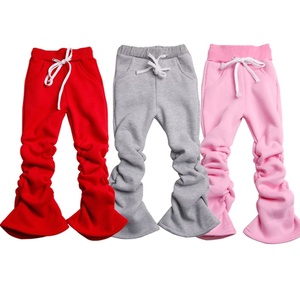 OEM Custom Kids Tracksuit Sets Zipper Hooded Thicken <b>Girls</b> Stacked <b>Flare</b> Pants <b>Legging</b> Sweater suit Winter Outfits For Kids Momm - Product Image 5