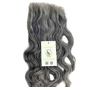 ผมสีเทา ปมเล็กๆ ไฮไลท์สี 5x5 HD Closure ผมตรงธรรมชาติแบบเวฟ ผมเวียดนามแท้ HD Lace Closure - Product Image 1