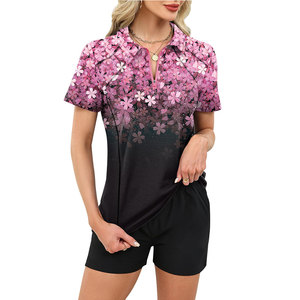 เสื้อกอล์ฟผู้หญิงขายส่ง ออกแบบด้วยวัสดุแห้งเร็วน้ำหนักเบา สำหรับคลับและร้านค้าปลีก - Product Image 1