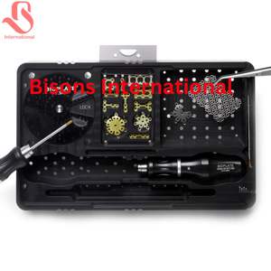 Système de fixation crânienne manuel en acier inoxydable BISONS pour neurochirurgie, 1,5 mm, avec vis et plaques en maille - Product Image 1