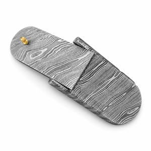 Jexmoo Custom Handmade Damascus Steel Premium Metal Reusable Smoking Pipe with Leather Sheath & Damascus <b>Stand</b> Perfect for Gifts - Product Image 6