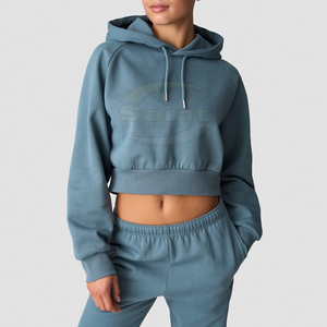 Sudadera Corta de Punto para Mujer, Diseño Personalizado, Uso en Exteriores, Color Sólido, Alta Calidad, Precio Razonable, Superventas - Product Image 3