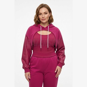 Sudadera con capucha de felpa francesa de 320 g/m² al por mayor, top bolero de felpa francesa, bolero corto para marcas de moda boutique, corte ajustado - Product Image 1
