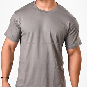 Chemises athlétiques Sport col rond Activewear Workout Plain Fitness 100% coton, T-shirt pour homme, coupe ample - Product Image 1