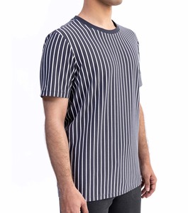 Vêtements d'été Nouveau T-shirt décontracté pour homme à col rond bicolore à manches courtes Coupe régulière 100% coton Séchage rapide Respirant Confortable - Product Image 2