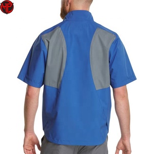 Garment Outdoor Custom Men's Zip up <b>Short</b> <b>Sleeve</b> <b>Golf</b> <b>Jacket</b> Reversible High Performance <b>Jacket</b> Water-resistant Windbreaker - Product Image 3