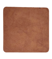 Tapis de Souris Exécutif Carré en Cuir Véritable Artisanal Antidérapant 7"x7" En Stock