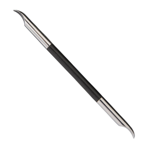 KAAMIR INSTRUMENTS Repousse-cuticules professionnel double extrémité en acier inoxydable, manche carré noir, grattoir à griffes courbé, personnalisé - Product Image 4