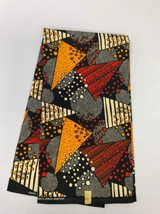 Tissu africain imprimé Ankara en wax, respirant, tissé, poids moyen, style uni, pour confection de vêtements traditionnels et robes - Product Image 2