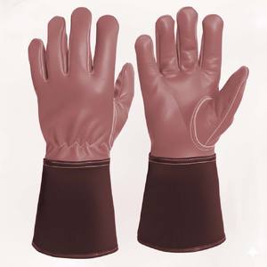 Durable <b>Heat</b> Resistant Leather Welding Gloves Professional Safety Gloves for Industrial Use - Product Image 1