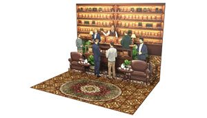 Tarjeta Pop-Up 3D de Lujo con Diseño de Tienda de Cigarros, Modelo Decorativo de Papel, Tarjeta de Felicitación con Barnizado UV e Impresión Digital - Product Image 2