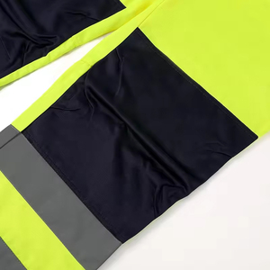 Pantalones de Seguridad de Alta Visibilidad para la Construcción, Duraderos, Color Amarillo con Paneles Oscuros en Contraste, Pantalones de Trabajo, Precio al por Mayor - Product Image 4