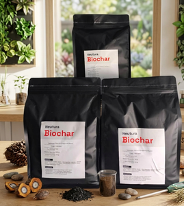 La solution organique au biochar améliore la santé du sol, augmente la rétention des nutriments, stimule les micro-organismes et favorise une meilleure croissance des plantes. - Product Image 1