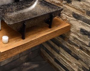 Lavabo Flotante de Madera Premium con Diseño de Montaje en Pared, Estante de Madera Sólida Resistente para Hogar y Hotel - Product Image 3