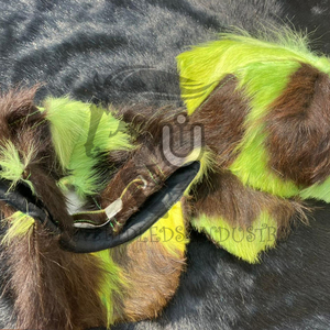 หมวกหนังวัวแท้ขนฟูสีเขียวและสีน้ำตาล รุ่นใหม่ปี 2026 สำหรับผู้ชายและผู้หญิง - Product Image 3