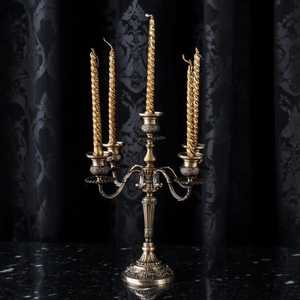 Modern Iron Metal Candelabra for Christmas Farmhouse Interior Decoration Handmade Gold & <b>Silver</b> Cozy Dining Ambiance - Product Image 1