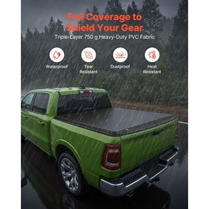Copertura Morbida Avvolgibile per Cassone Ram 1500 2019-2025, Compatibile con Cassone da 5,7 piedi, Adatta per Cassone da 5 piedi 7 pollici/67 pollici - Product Image 4