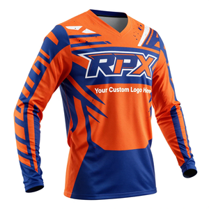 Maillot de motocross réversible, durable, léger, anti-UV, en spandex et polyester, pour tout-terrain et motocross en montagne - Product Image 3