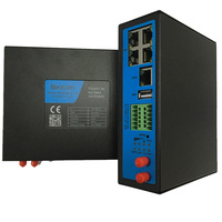 Passerelle industrielle Bivocom TG451-LF NB-IoT LTE-M 4G, boîtier métallique IP30, communication Modbus RTU/TCP, fabricant de réseaux