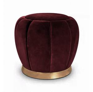 Pouf moderne en velours, couleur turquoise, forme ronde, rembourrage doux, meubles de salon, tabouret pour la maison - Product Image 2
