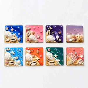 Imanes para refrigerador con conchas marinas hechos a mano para decoración de casas con temática playera, venta al por mayor. - Product Image 5